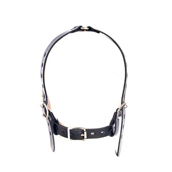 Bdsm Slave Nose Hook Oral Fixation Fetish Open Mouth Bite Gag Sex Toys For Women Couples of Leather Head Bondage Harness Strap 4