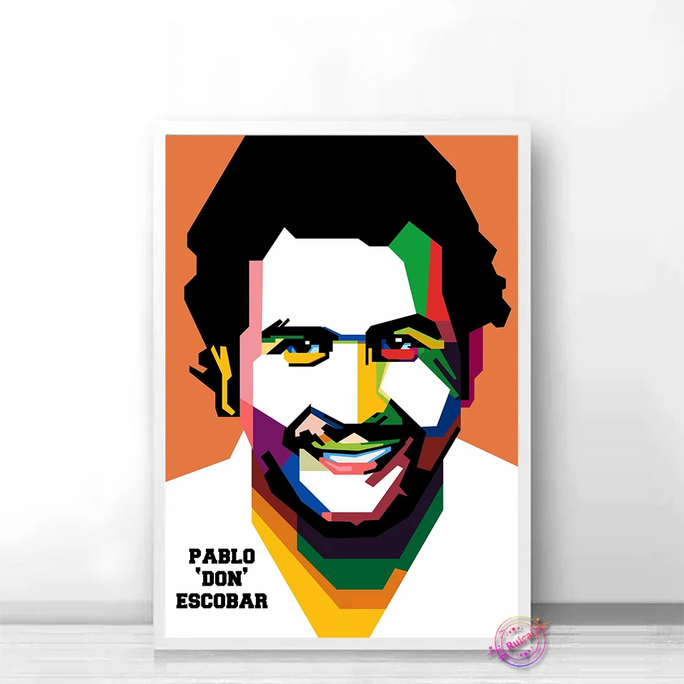 Personnage Légende Affiches Et Impressions Peinture Mur Art Toile Décoration Murale 40X50 Cm(Hj3713) Pablo Escobar JMHomeDecor Pablo Escobar