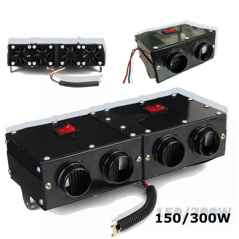 Размораживание машина, 12V 150 W/300 W Регулируемый Электрический обогреватель нагреватель воздуха на дизельном топливе с четырьмя отверстиями выход для автомобиля, грузовика, RV