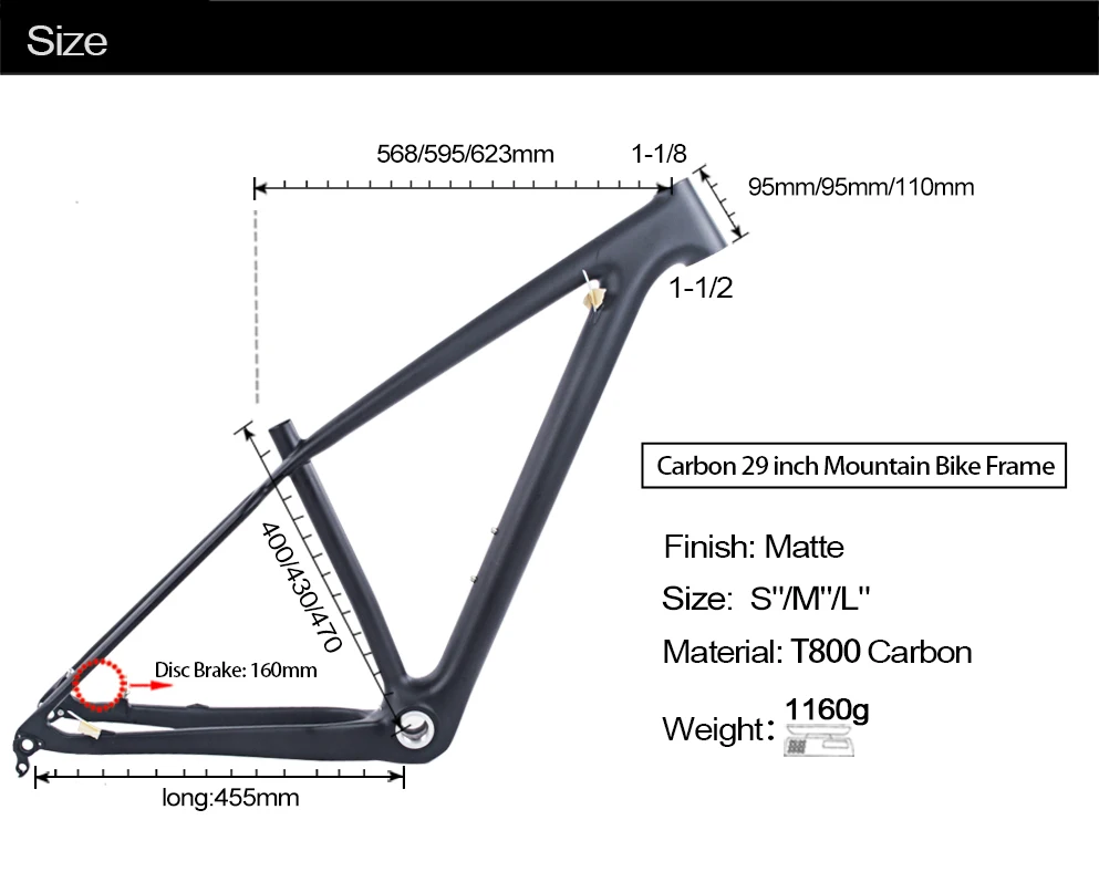 Рама карбоновая для горного велосипеда 29er BSA; Углерод MTB велосипед 142/148*12 мм Boost max fit 2,3 шины для горного велосипеда