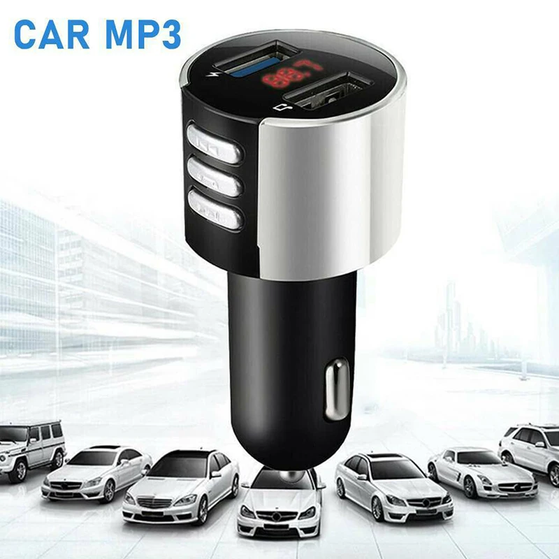 Портативный Беспроводной Автомобильный FM-передатчик Handsfree с двумя USB-портами |