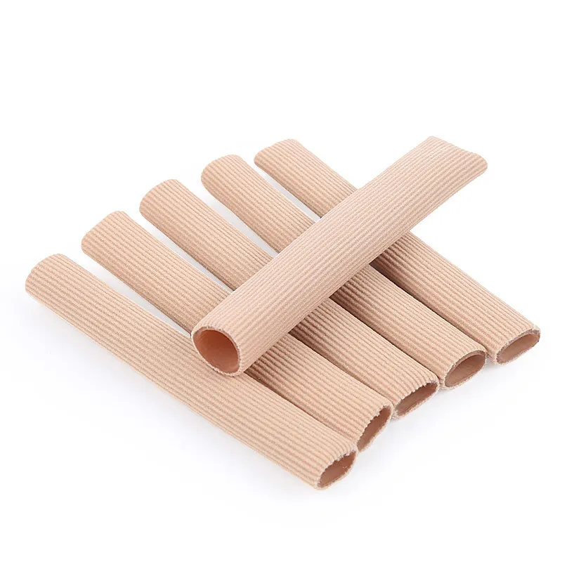 Silicone Pain Relief Toe Tube Separator Gel Foot Finger Protector Fabric Bunion Corrector Corn Callus Orthopedic Pads 4PCS