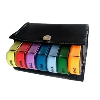 

28 Grid Spring Pill Box 7 Day Weekly Pillbox Plastic Medicine Storage Pill Colorful Box Tablets Storage Dispenser Container V6O0