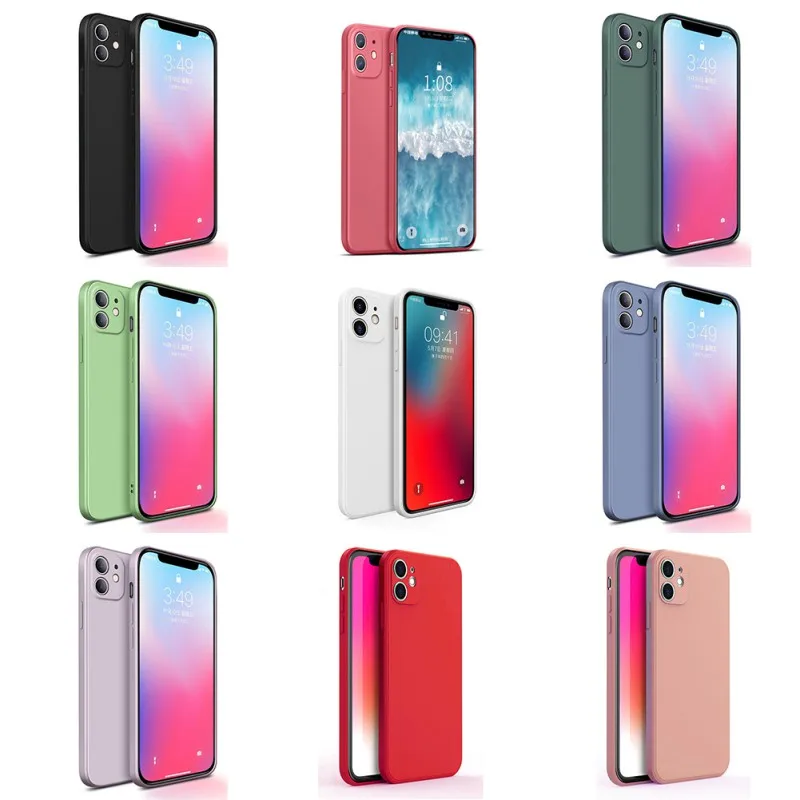 Новый модернизированный оригинальный квадратный силиконовый чехол для телефона