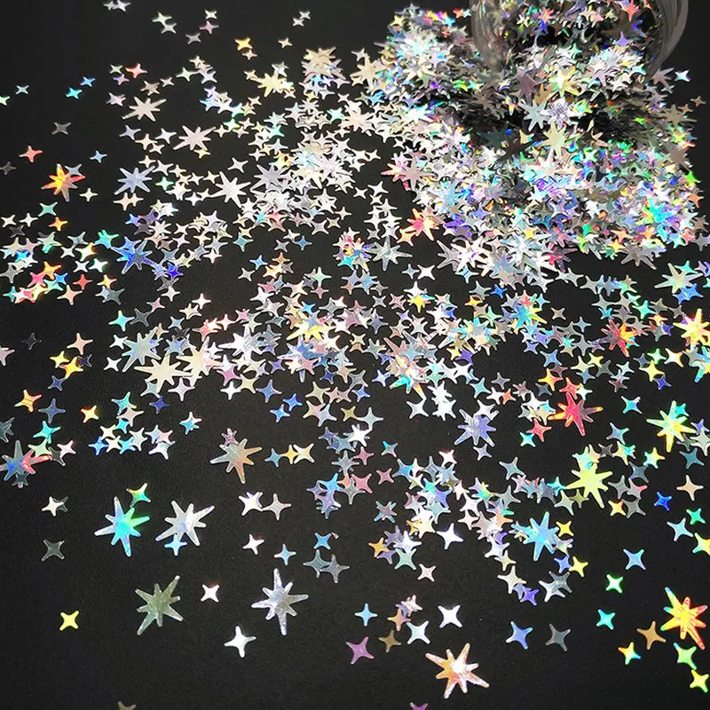 Assorted Laser Silver Glitter Flakes Nail Art DIY Resin Mold Sequins Stuff Decor Phone Case Shaker Fillings Sparkle Paillett