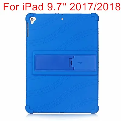 Силиконовые Чехлы для iPad Air2 чехол Funda чехол Полная защита тела Регулируемая подставка для iPad 9,7 Pro 9,7 - Цвет: Deep Blue