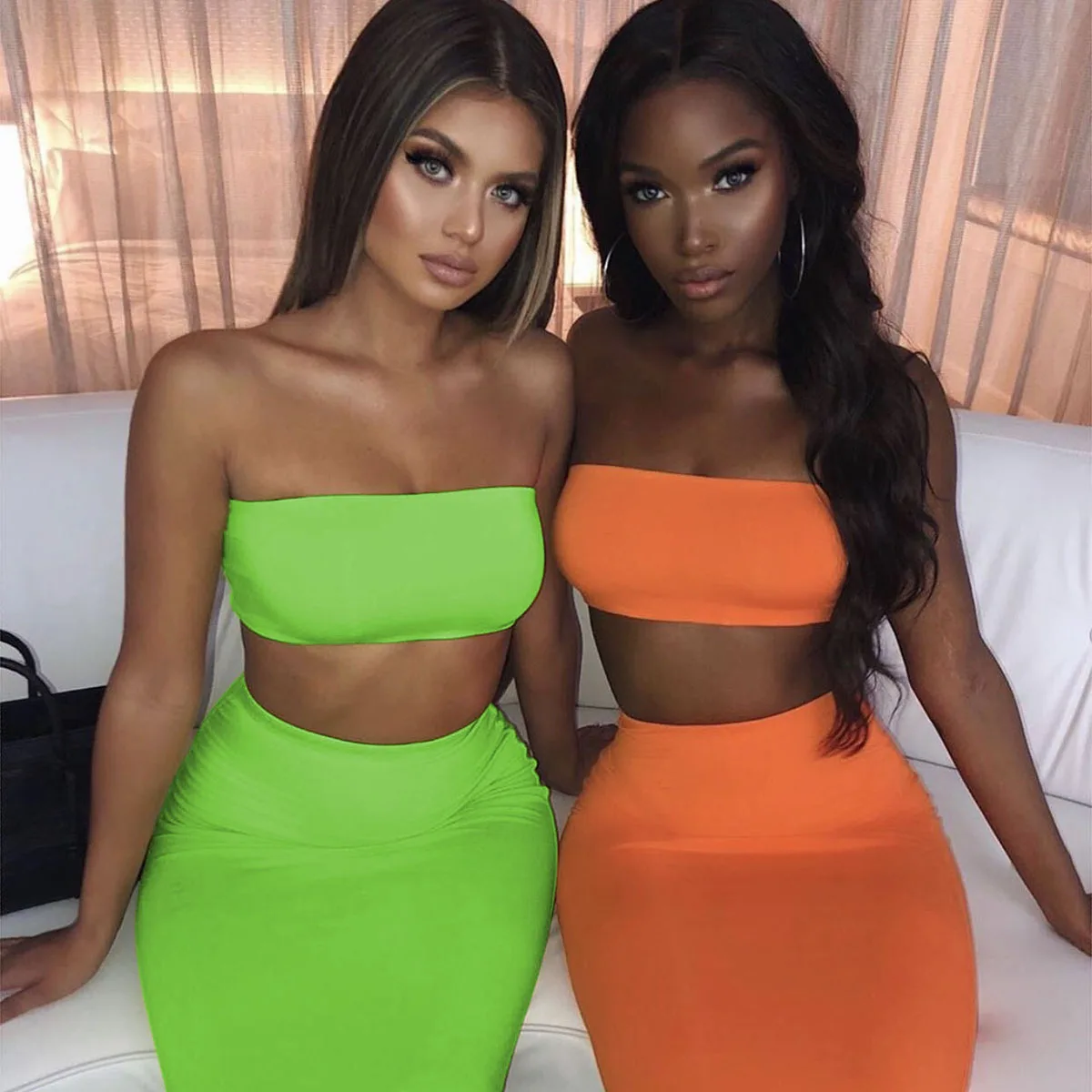 

2019 Summer Europe And America-Wrap-around Skirt Two-Piece Set Amazon Wish Cross Border Hot Selling WOMEN'S Dress XL9703