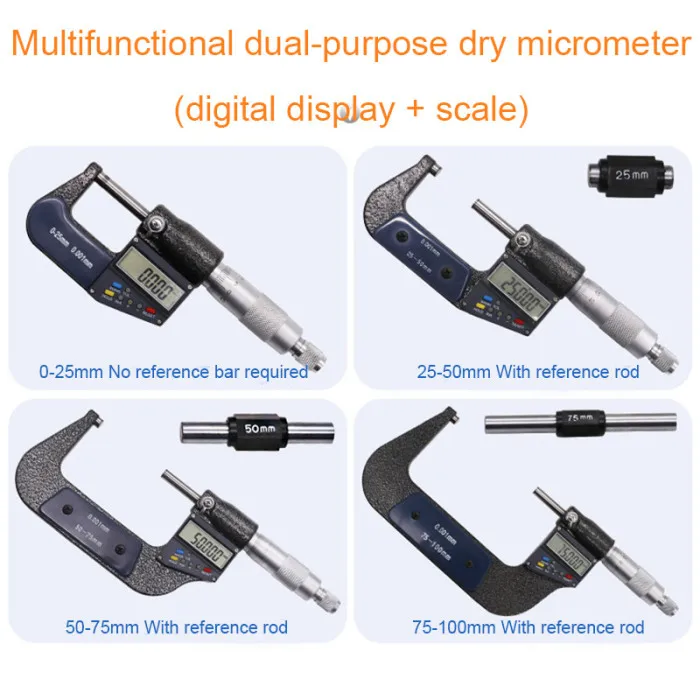 Горячий Электронный микрометр цифровой дисплей 0,001 мм 0-25 мм Толщиномер Многофункциональный D6