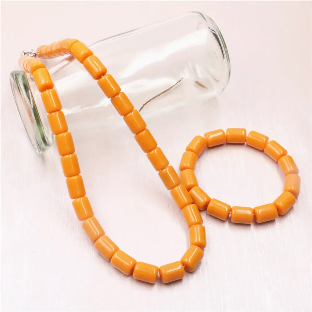 Модные ювелирные изделия в богемном стиле темно желтого цвета цилиндрическая