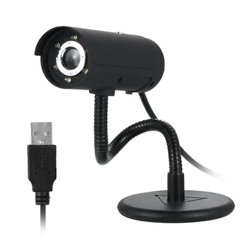 

480P USB Webcam With Mic Driver-Free 6pcs IR LEDs​ Night Vision Laptop Computer Web Camera With Flexible Hose For Windows XP-SP2
