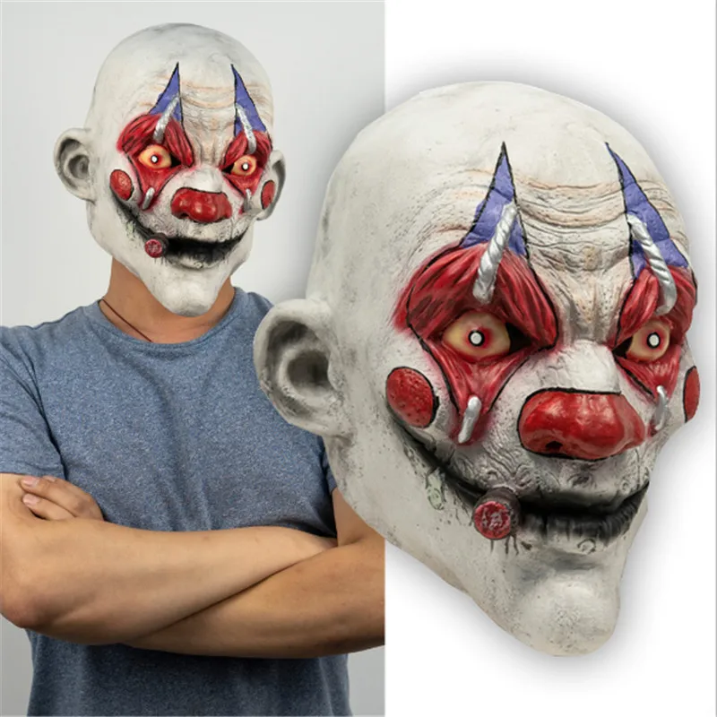 

New Horror Joker Scary Mask Cosplay Stephen King Chapter One Two Clown Masks Helmet Halloween Party Costume Mask Prop Masquerade