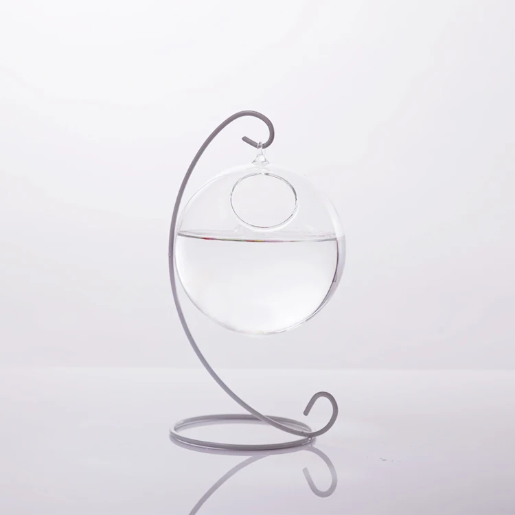 Clear Ball Shaped Glass Flowers Vase Terrarium Container Garden Hanging Decor