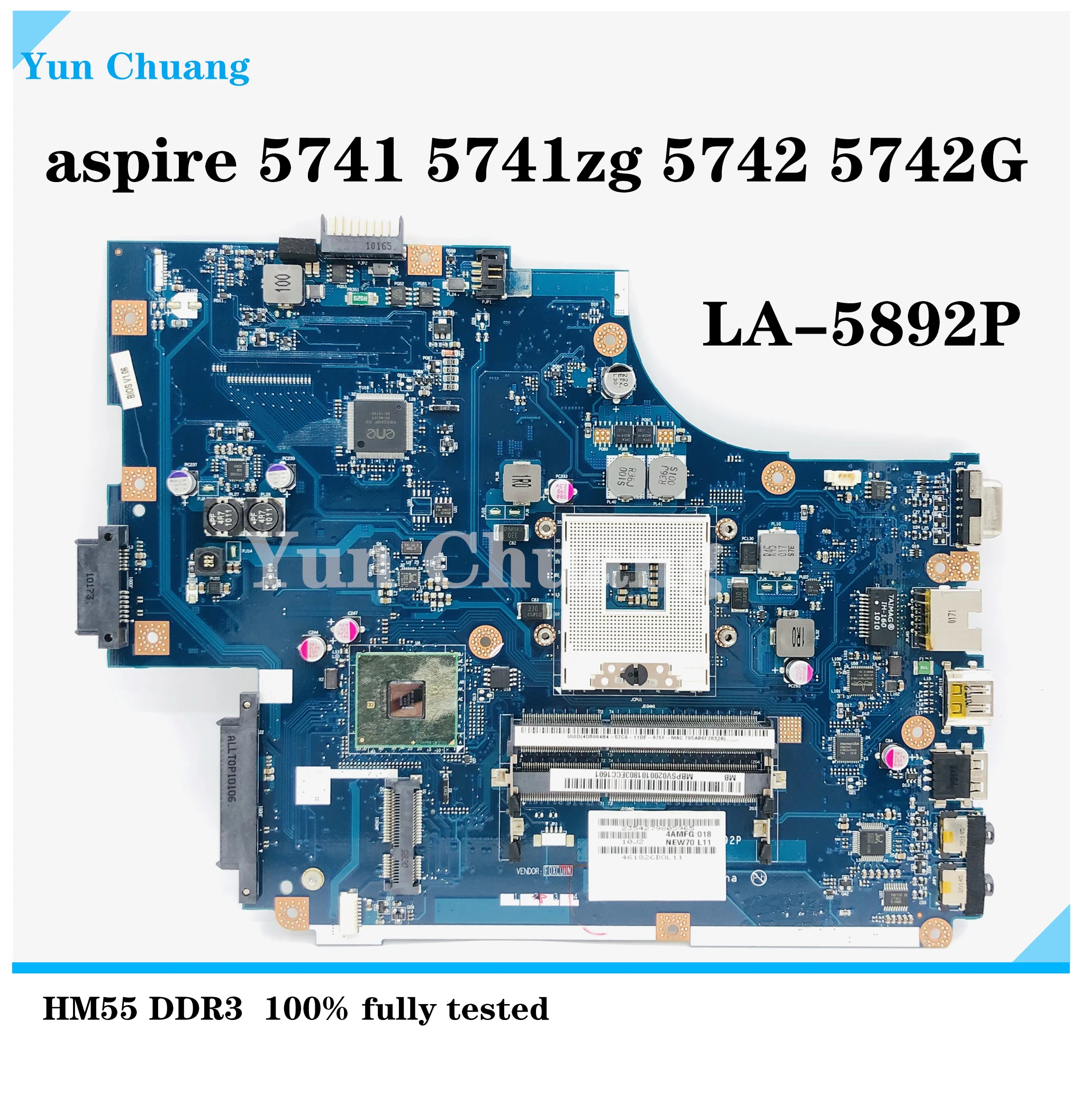 LA-5892P NEW70 для ноутбука Acer aspire 5741 5741zg 5742 5742G материнская плата HM55 DDR3 100% полностью