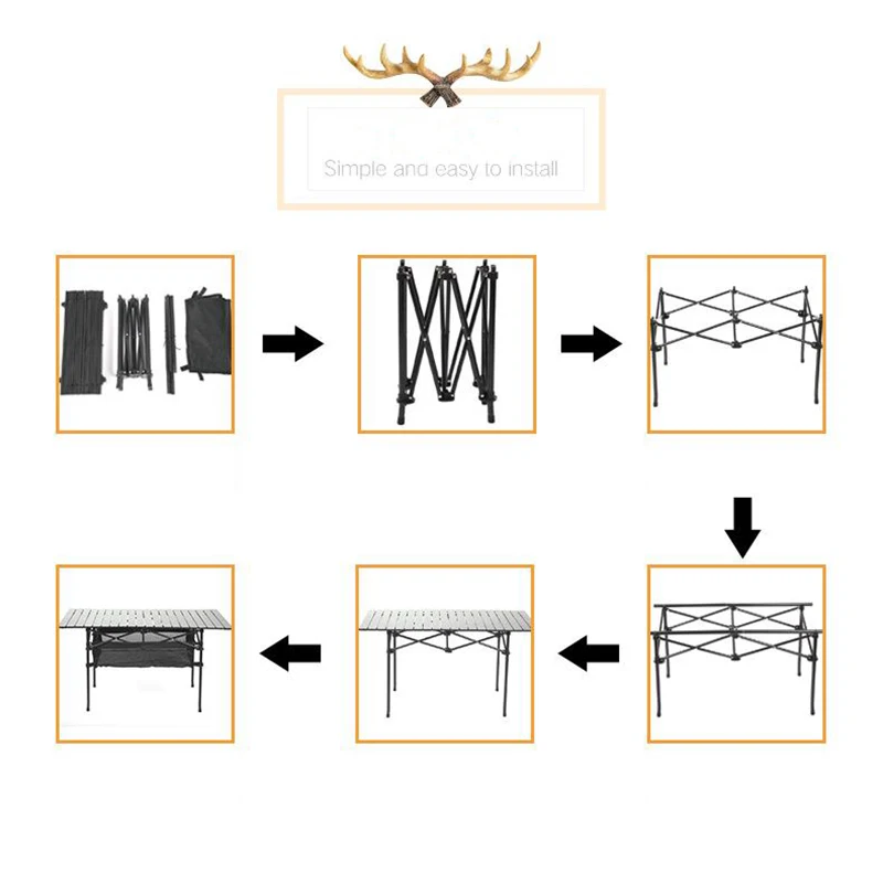  Portable Table Foldable Folding Camping Hiking Desk Traveling Outdoor Picnic Al Alloy Travel Table 