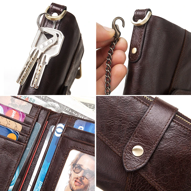 Кошелек KAVIS мужской из натуральной кожи|purse male|men wallets brand luxurymens luxury |