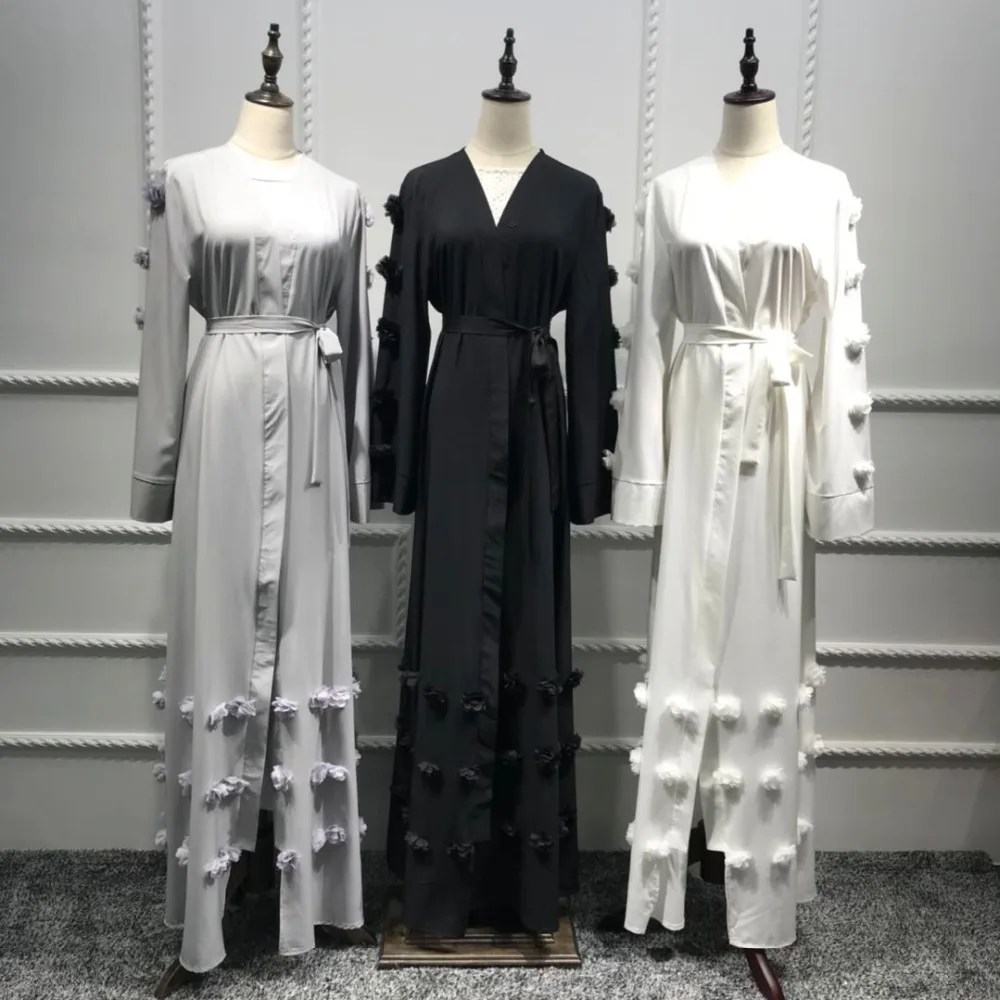 

Tassel Kaftan Dubai Abaya Kimono Robe Muslim Hijab Dress Abayas For Women Caftan Marocain Qatar Elbise Turkish Islamic Clothing