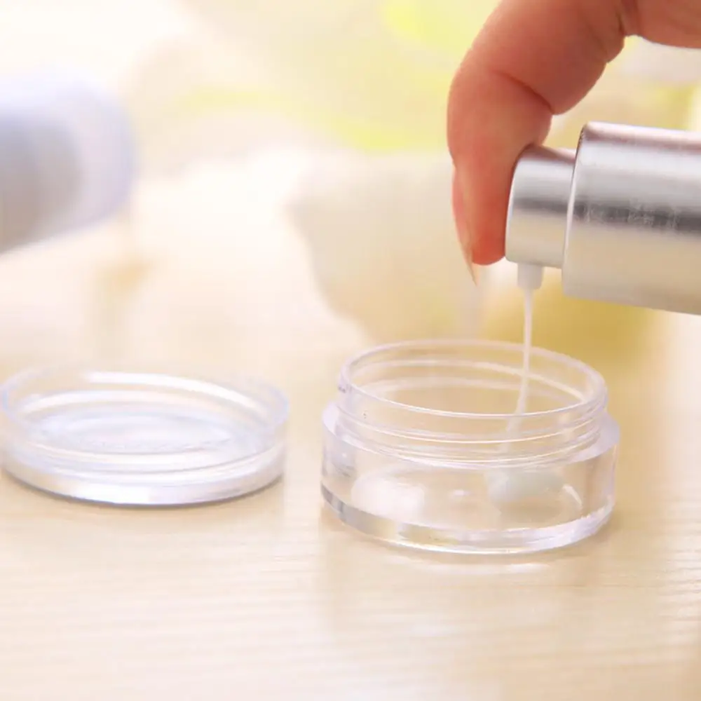 10 20 50 100Pcs Portable Mini Plastic Empty Cream Bottle Jars Nail Art Eyeshadow Makeup Case 2
