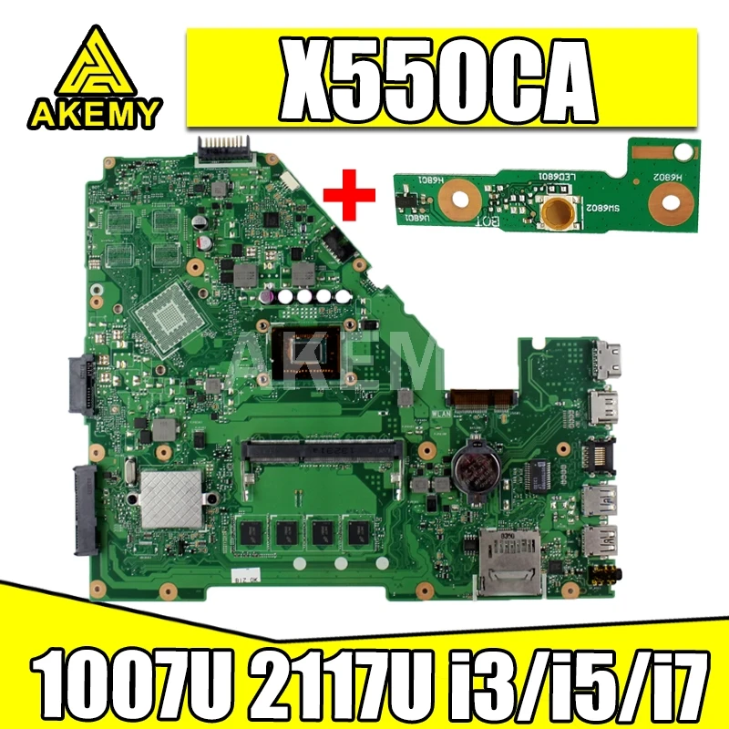 X550CA материнская плата для ноутбука For Asus X550C X550CC X550CL Y581C R510C тест ОК 2 ГБ 4 RAM 1007U 2117U