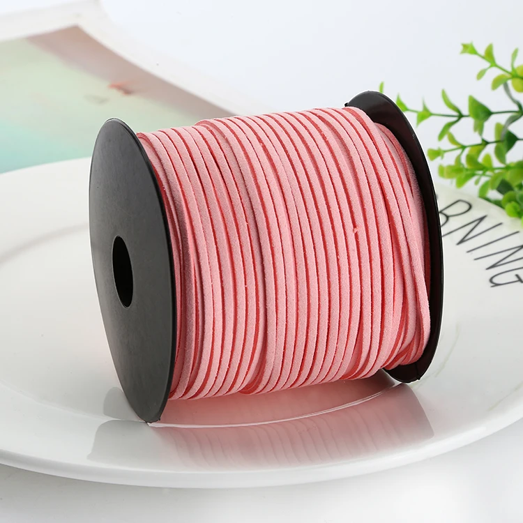 Mètre De Cordon Plat En Cuir Véritable Noir Pailleté 5x2mm