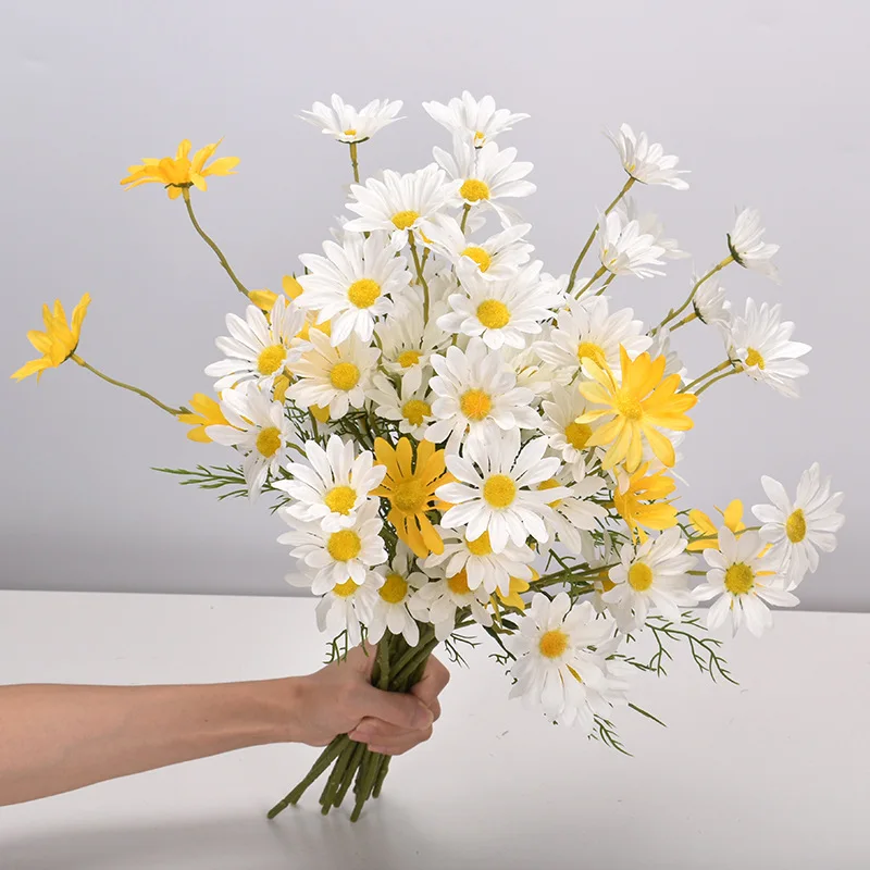 5 Heads Artificial Daisy Flower Silk Fake Flowers Bouquet Home Party Room Decor
