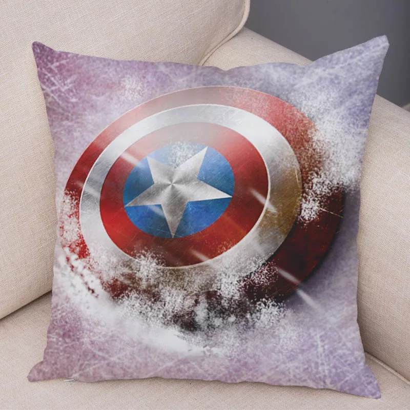 21 Супер мягкий короткий плюшевый мультфильм Marvel Мстители Капитан Америка наволочка Подушка супергероя чехол для дивана Декор Наволочка - Цвет: 21