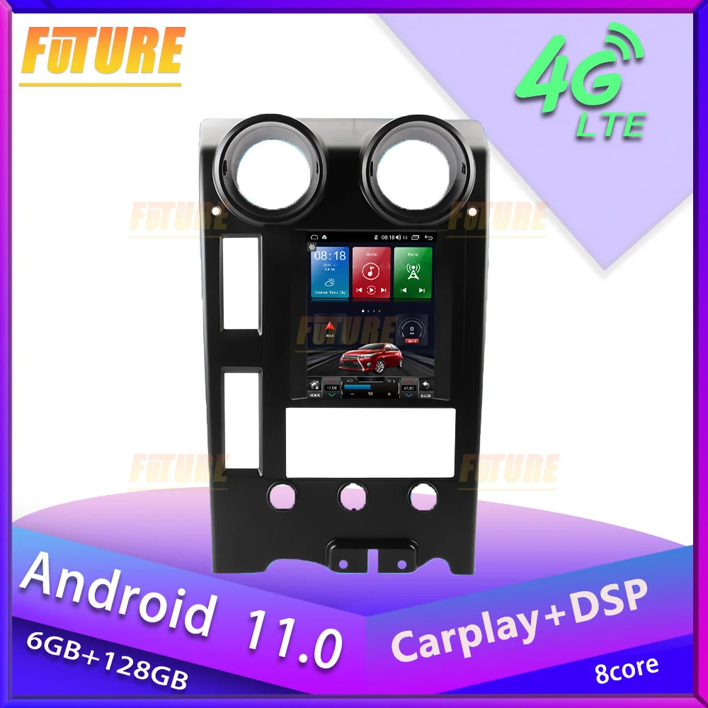 128G Android 11 0 Тесла стиль для Hummer H2 2004-2009 Автомагнитола стерео Мультимедийный плеер