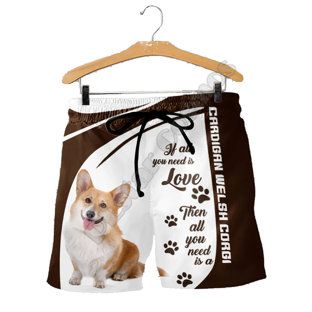 PLstar Cosmos Pug Men's Shorts Summer Casual Shorts Funny Animal 3D Printed Loose Cool Beach Comfortable