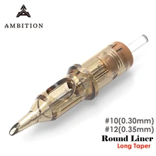 Иглы для татуировок Ambition Revolution, 0,30 мм, круглый вкладыш#10(0,25 мм), стабильные высококачественные тонкие иглы для татуировок