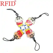 ID 125 кГц T5577 перезаписываемый брелок для ключей RFID мультфильм пустая карта жетон тег брелок для ключей шкафчик для карты контроля доступа