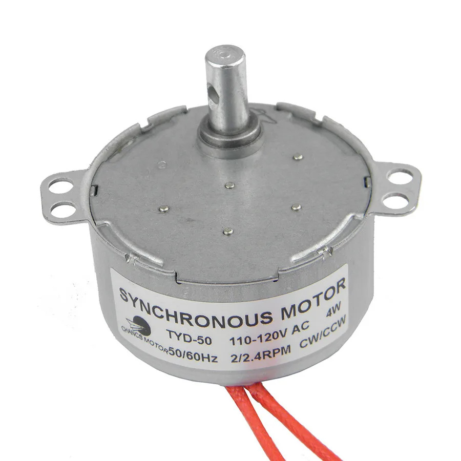 

CHANCS TYD-50 Synchronous Motor 110V AC 2-2.4RPM CW/CCW 4W