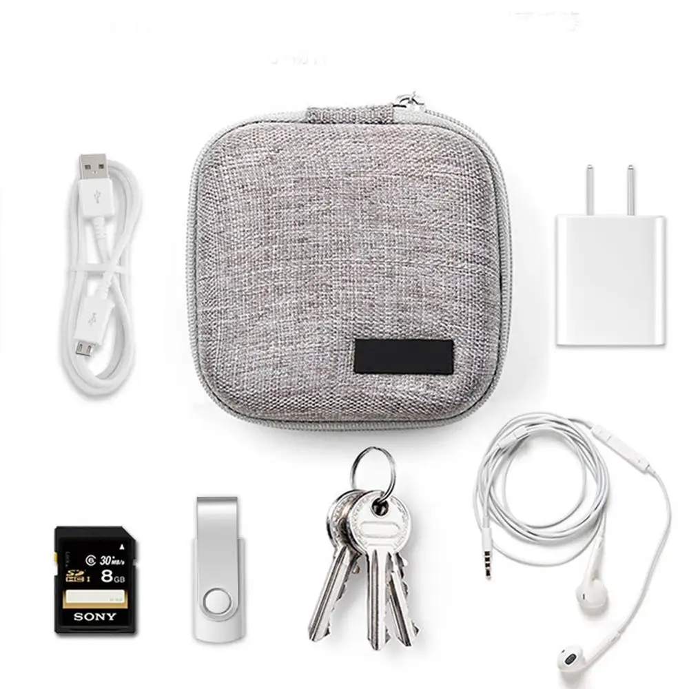 

New Creative Anti Shock Mini Headphone Case Bag Earphone Earbuds USB Cable Organzier Box Storage for Airpods Memory Card Headset