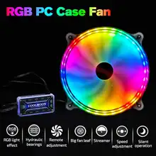 Aura Sync 6pin 12V чехол для компьютера PC охлаждающий вентилятор кулер RGB регулируемый светодиодный 200 мм тихий ИК-пульт дистанционного управления для компьютера охлаждающий RGB чехол вентилятор