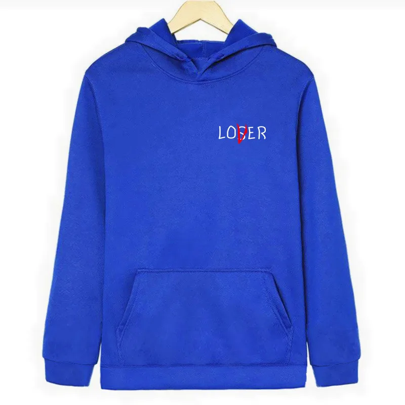 Клубные худи Movie It lossers для мужчин/женщин Harajuku losser Lover It Inspired Толстовка С Капюшоном Повседневный пуловер куртка пальто оверсайз - Цвет: sapphire 1