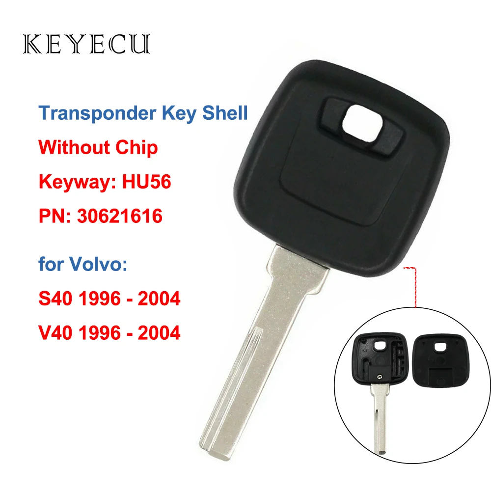 Keyecu 10 Uds llave transpondedor de caso de Shell para Volvo S40 V40 1996, 1998, 1999, 2000, 2002 HU56 P/N: 30621616|Llave de coche| - AliExpress