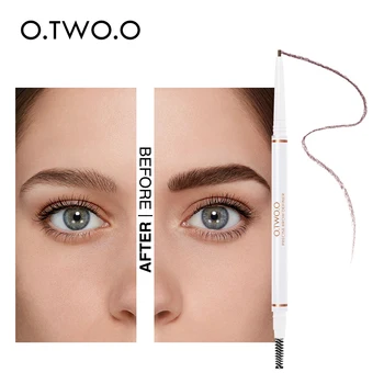

O.TWO.O Eyebrow Pencil Waterproof Eyebrow pencil Eyebrow Brush 2 in 1 Brown Eyebrow Color Tint Natural Eye Makeup Cosmetics