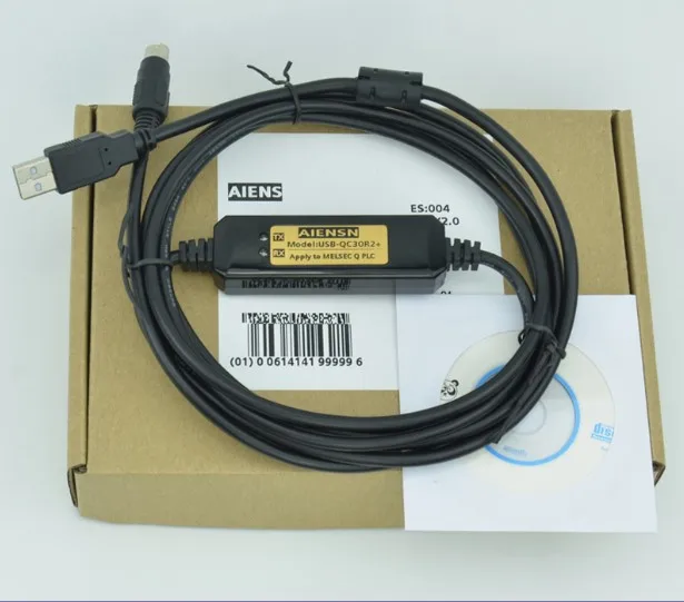 USB-QC30R2 PLC Кабель для программирования для Mitsubishi MELSEC Q серии PLC QC30R2 - Цвет: Серебристый
