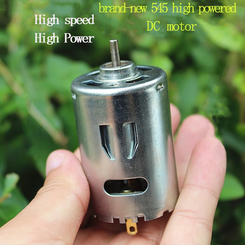 

545 high power 6V 1.4V DC motor, positive and negative high speed transfer carbon brush torque DC motor with cooling fan