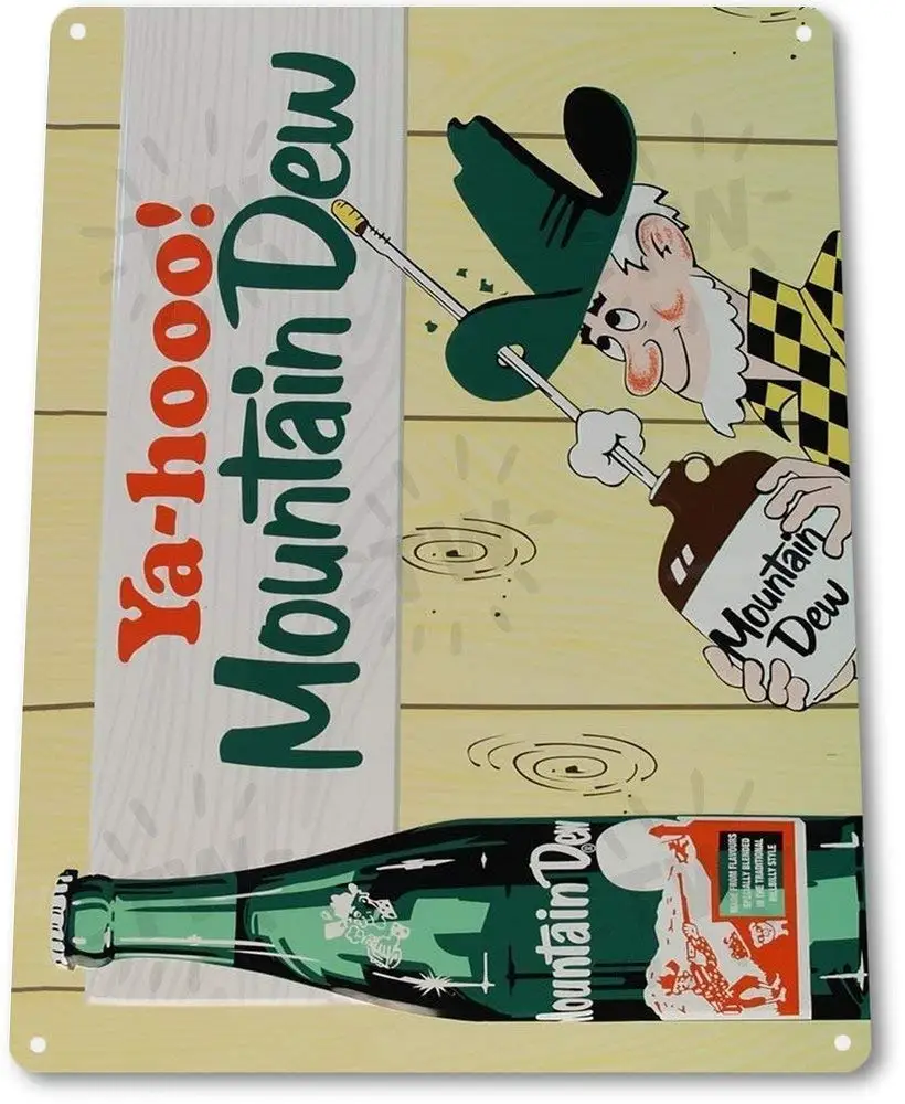 Металлический жестяной знак металлический Yahoo Mountain Dew декор коттедж магазин