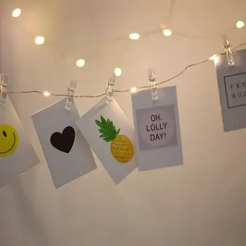 

20/50/100 LEDs Photo Clips Brass Wire String Light Party Wedding Home Decor F42B