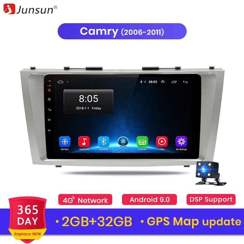 Perfect Junsun V1 2G+32G Android 9.0 For Toyota Camry 40 50 2007 2008 Car Radio Multimedia Video Player Navigation GPS 2 din dvd 0 Perfect Junsun V1 2G+32G Android 9.0 For Toyota Camry 40 50 2007 2008 Car Radio Multimedia Video Player Navigation GPS 2 din dvd 0