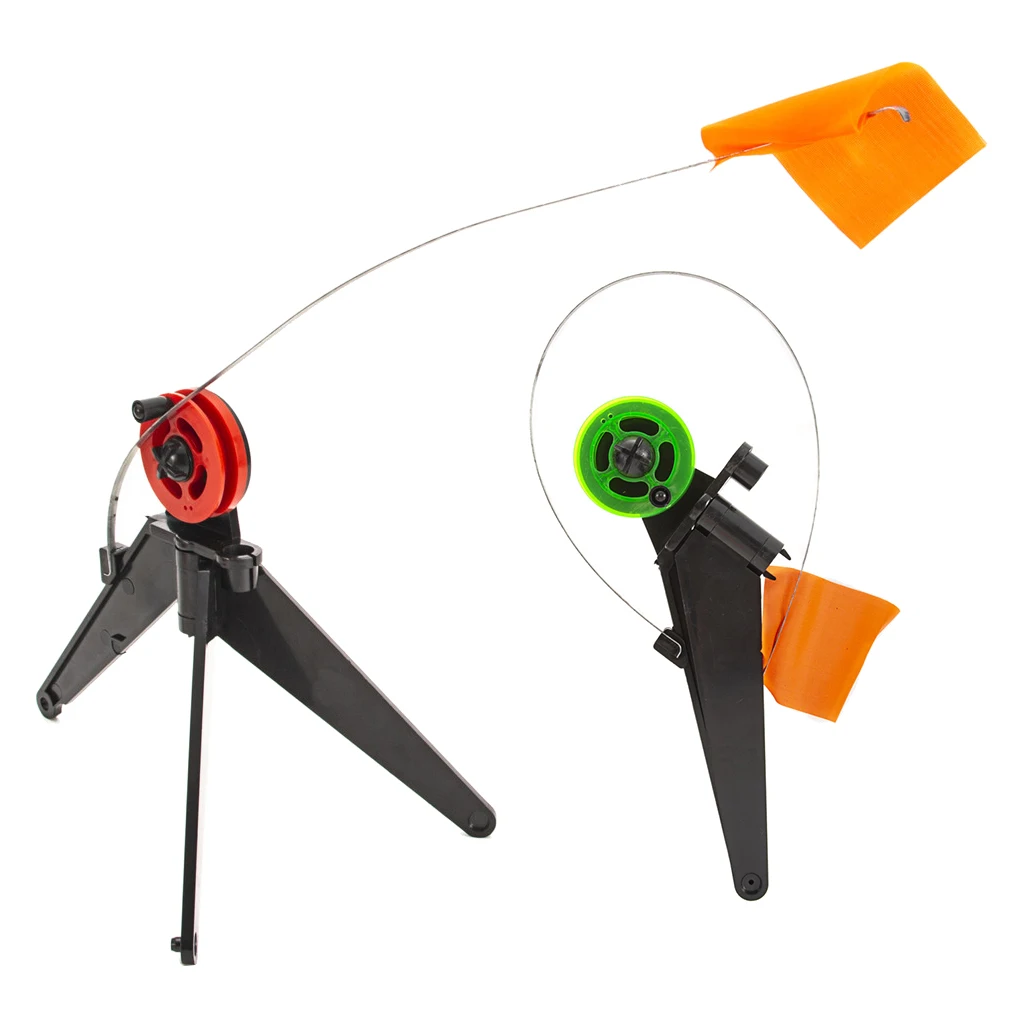 2 шт. портативная компактная удочка для зимней ледовой рыбалки с красочным флагом