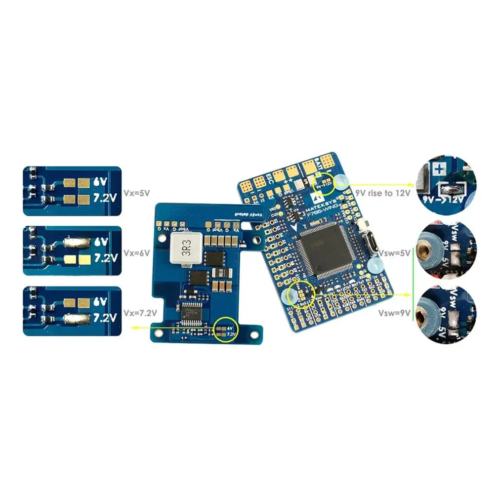 Matek Systems F765-WING STM32F765VI 216 МГц игровые джойстики со встроенным серверный компьютером с экранным меню AT7456E для дрона с дистанционным управлением с неподвижным крылом аксессуары