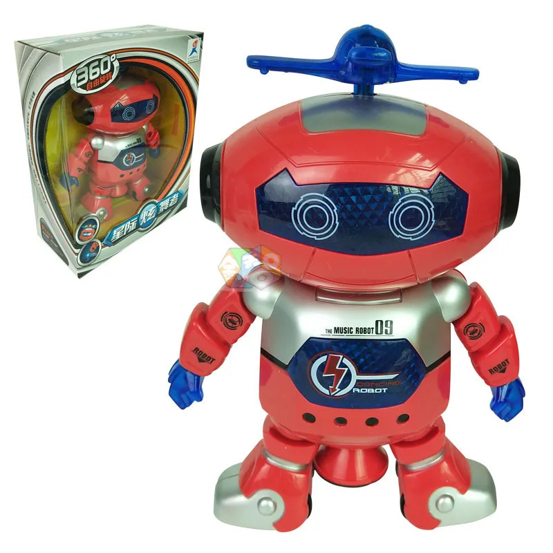 

Children Space Dancing Electric Robot 360-Degree Rotating Shining Music Infrared Stall Hot Selling Toy