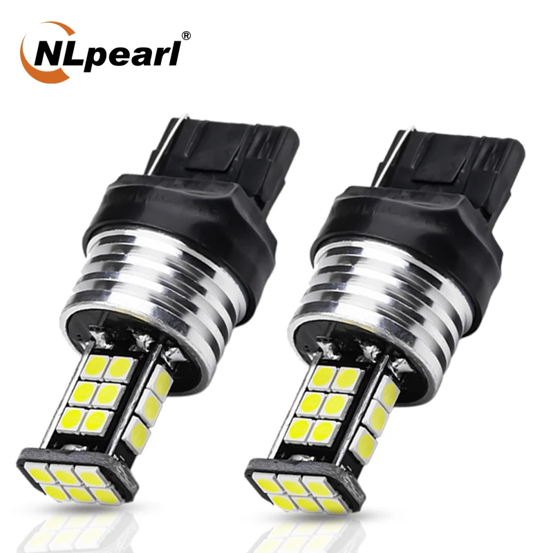 NLpearl 2x автомобиль сигнальная лампа 7440 W21/5 Вт светодиодный Canbus Резервное