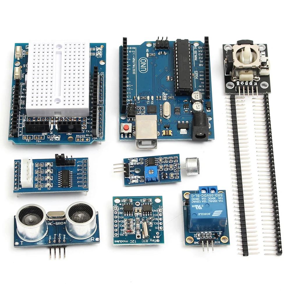 

UNO R3 Starter Kit for Arduino 1602LCD Servo Ultrasonic Motor LED Relay RTC ultimate starter learning kit for Arduino