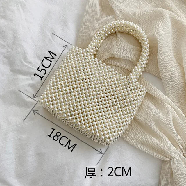 Mini Pearl Bag Handmade Vintage EVA Beaded Fashion Banquet Party Shoulder Bag Female 2019 Wedding Bags Luxury Women's Coin Purse A18