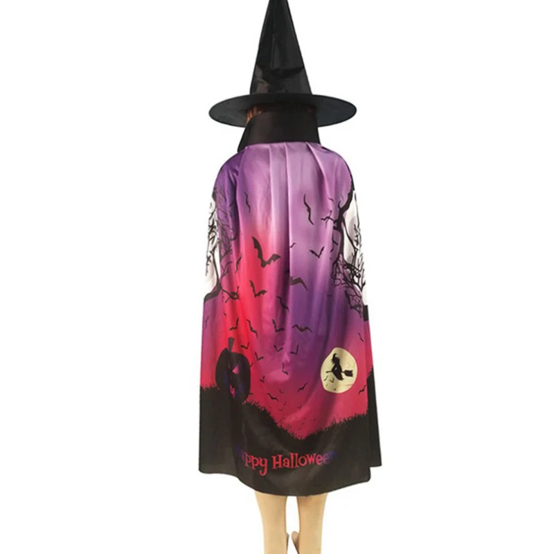 Halloween Halloween Cloak COS Prop Bat Pumpkin Pattern Cloak Men Women Halloween Clothes Party Dressup More Discounts
