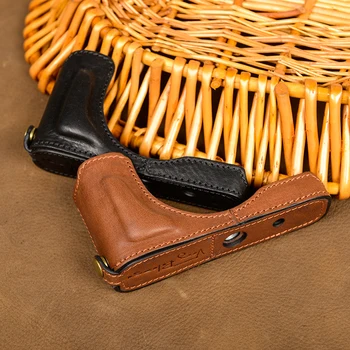 

Handmade Sony RX1RX1 RX1R Generation, Second Generation, Leather Case, Camera Bag Protective Cover Half Set