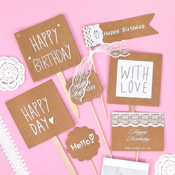 

Cakelove writable kraft paper cake topper cupcake party for baking birthday decoration cake decorating tools baking accessorie