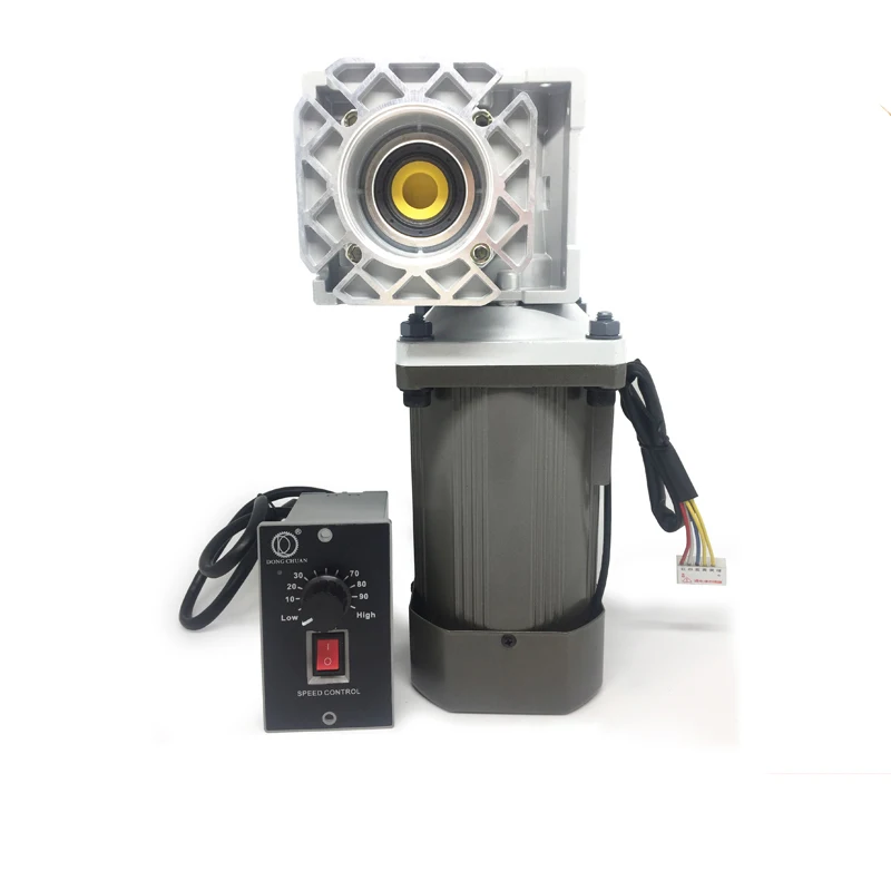 60W AC220V Induction Asynchronous Motor + RV30 Worm Gearbox, 5K-100K, with Speed Controller